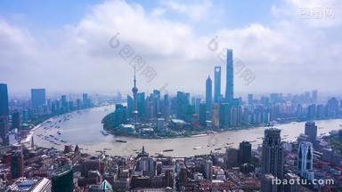 上海外滩CBD上海陆家嘴航拍延时航拍